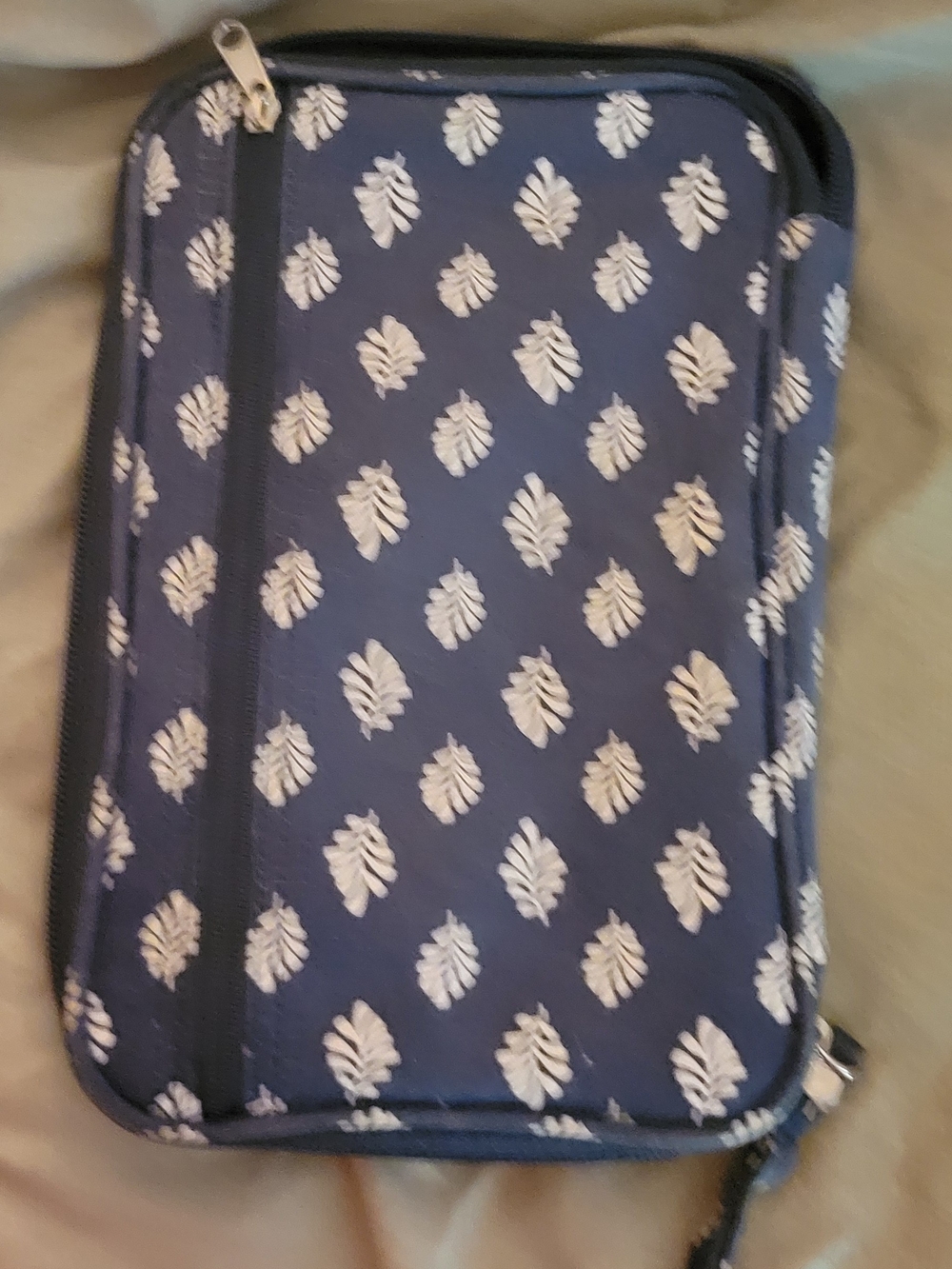 Navy Blue Patterned Women's Travel Organizer